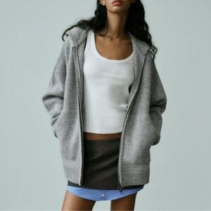ZARA WOOL BLEND OVERSIZED COAT XS-S